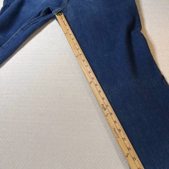 Frame Jeans Womens 32 x 27 Blue Le High Straight V-Cut Hem Dark Wash - Picture 14 of 16